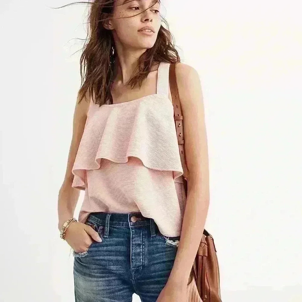 Madewell Texture & Thread Tiered Tank Top - Picture 4 of 4